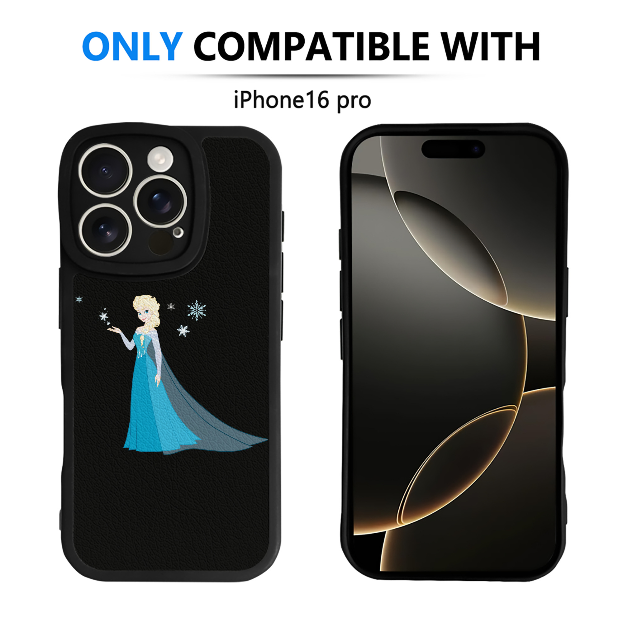 （画像用） アナと雪の女王 アンナ エルサ Frozen Anna Elsa 【iPhone 16シリーズ対応】シリコンスマホケース（レザー調） 材質：シリコン